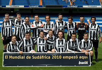 Partido con la prensa deportiva organizado por Bwin.com en el Santiago Bernabéu, Junio 2010